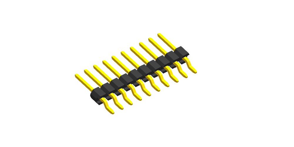 PH2.54 1x6P single row single plastic row needle horizontal patch PA6T